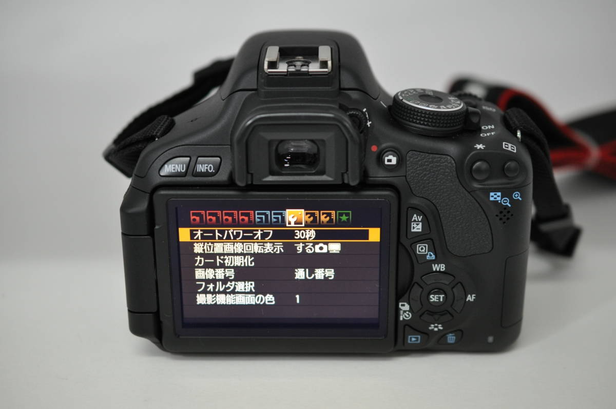 シャッター回数 732回 動作品 キャノン Canon EOS Kiss X5 レンズ EF-S 18-55mm f3.5-5.6 IS II デジタル一眼カメラ 取説 充電器付 管L1025_画像9