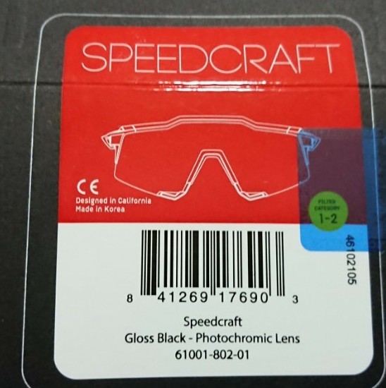 100% サングラス Speedcraft Gloss Black 調光レンズ www.pa