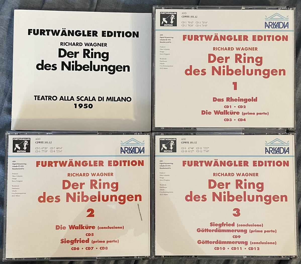 ワーグナー「ニーベルングの指環」ARKADIA盤12CD フルトヴェン ワーグナー「ニーベルングの指環」ARKADIA盤12CD フルトヴェン