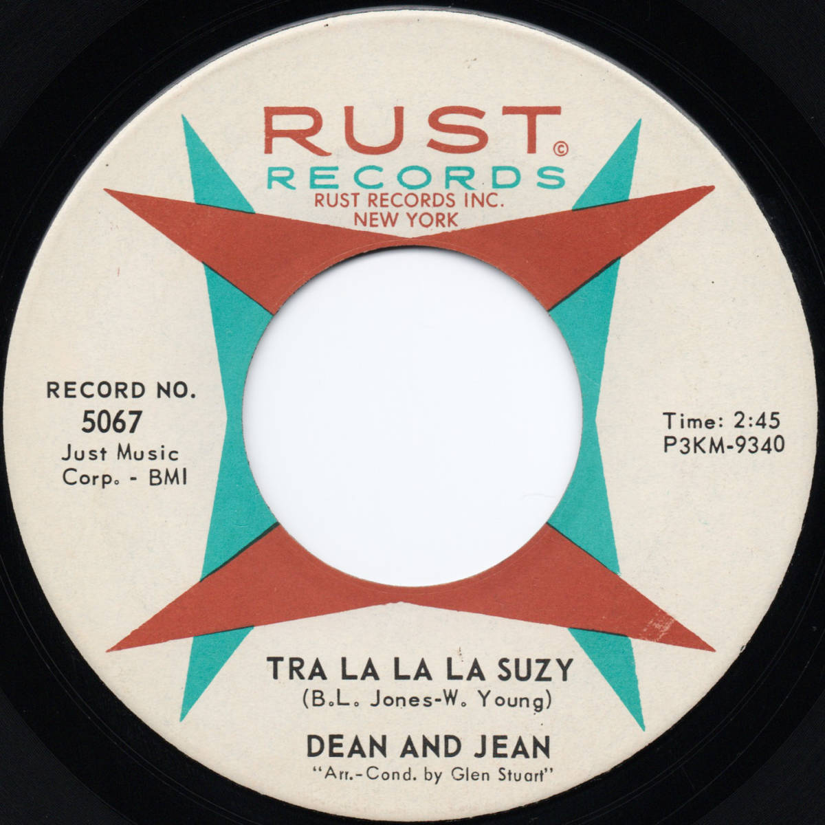 [7] '63米Orig / Dean & Jean / Tra La La La Suzy / I Love The Summertime / Rust Records / 5067 / Rhythm & Bluesの画像1