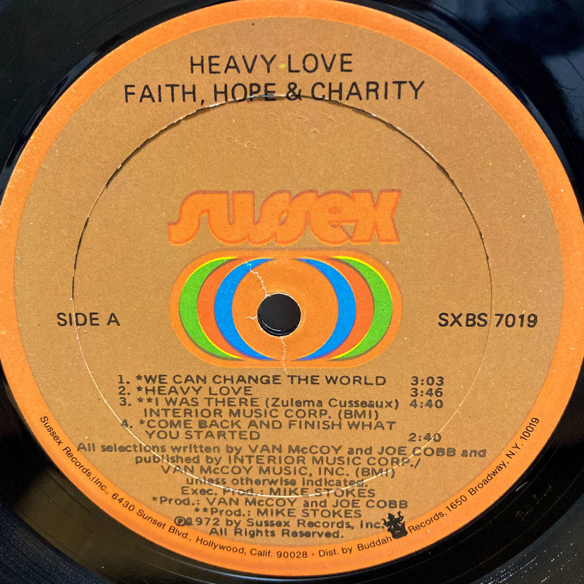 [LP] '72米Orig / Faith Hope & Charity / Heavy Love / Sussex / SXBS 7019 / Soul_画像4