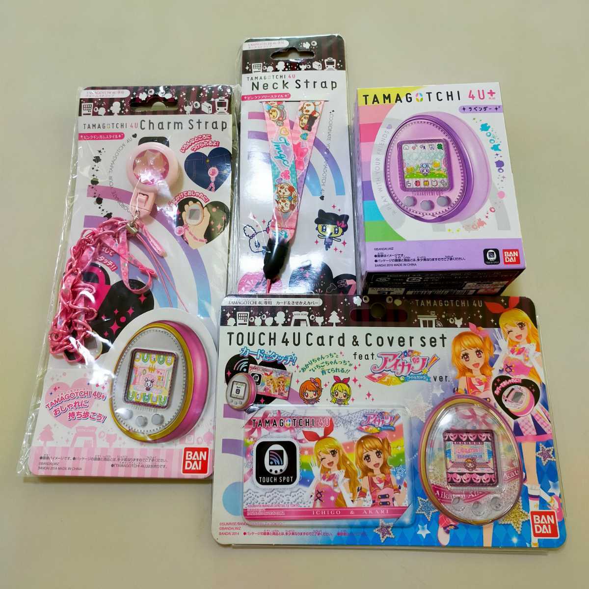 たまごっち TAMAGOTCHI 4U+ ラベンダー アイカツ カバー ストラップ