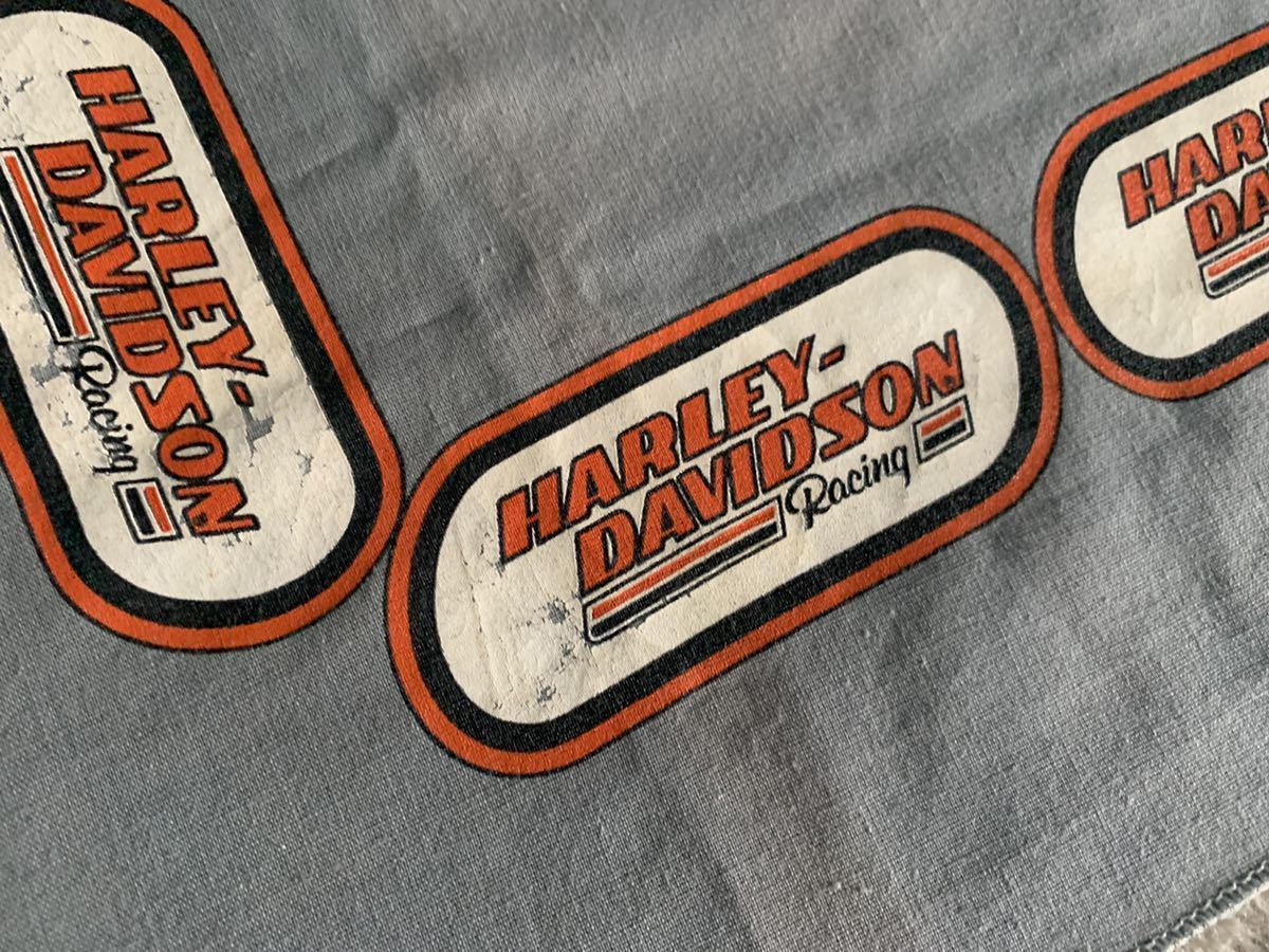 【送料無料】ハーレーダビッドソン Harley Davidson グレー ヴィンテージ ハンカチ 中古_画像4