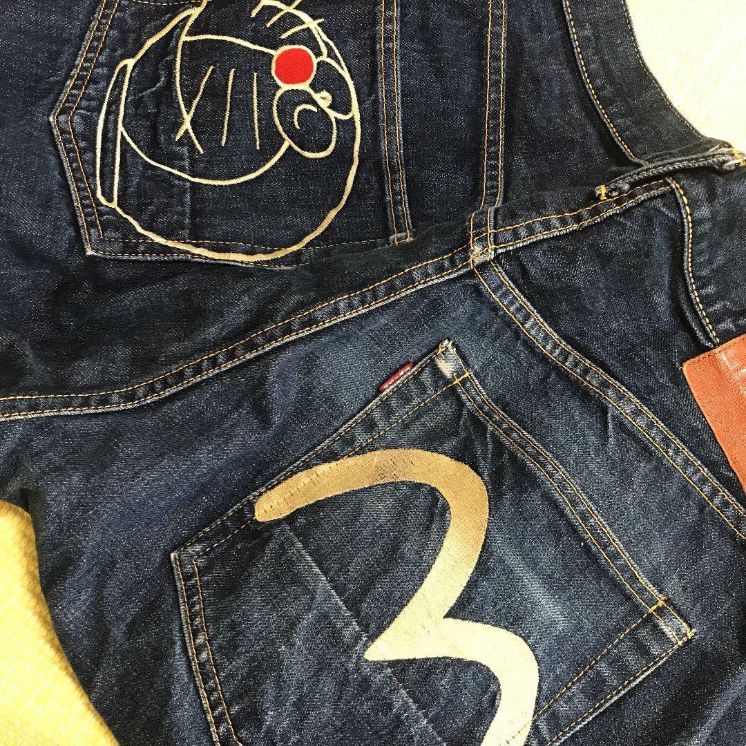 送料無料 大人気 希少 EVISU ドラえもん デニムジーンズ 33×35 送料無料 大人気 希少 EVISU ドラえもん デニムジーンズ 33×35