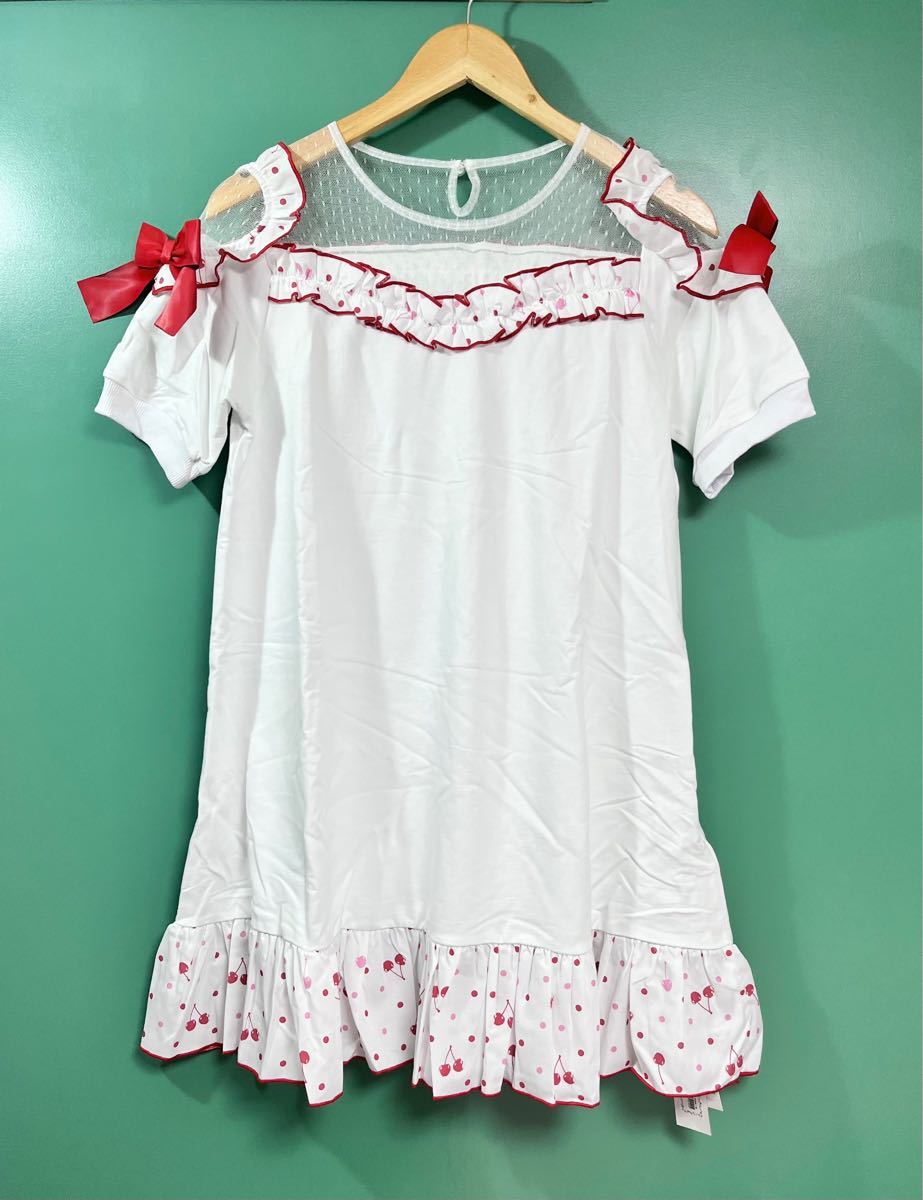 セール価格 【Swankiss スワンキス】 AU frill sweat cherry O/P セール価格 【Swankiss スワンキス】 AU frill sweat cherry O/P