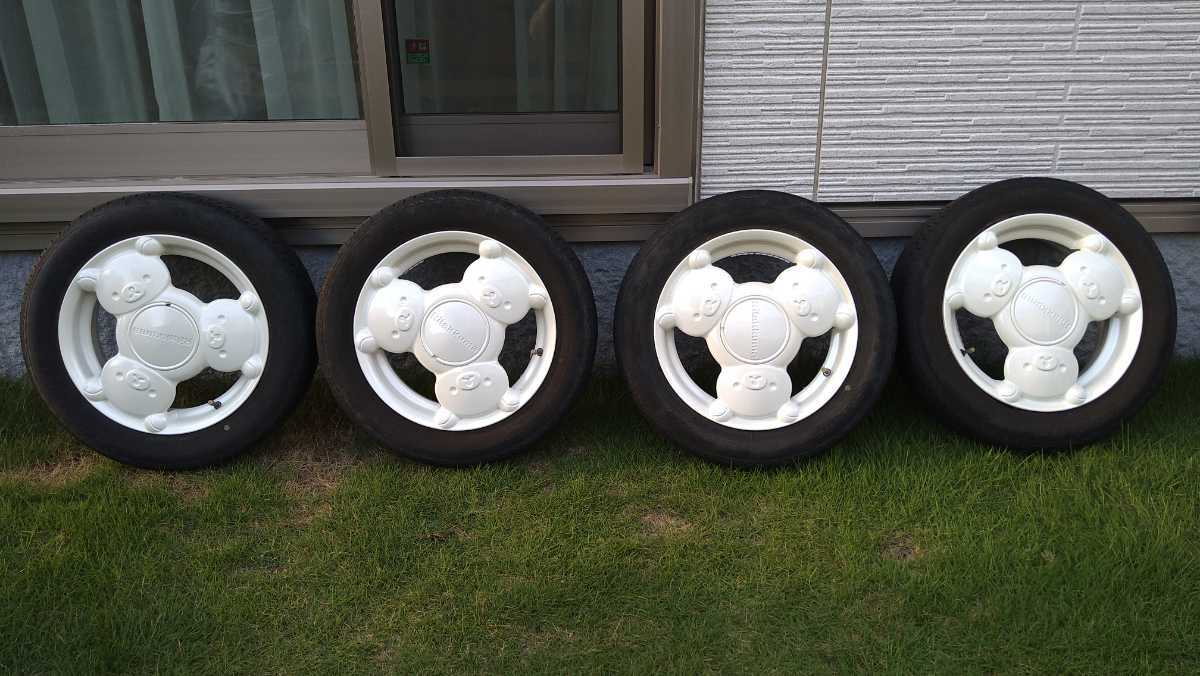 リラックマ ホイール タイヤ ブリヂストン ネクストリー 155/65R14 軽自動車 検) ミラ ココア アルト ラパン