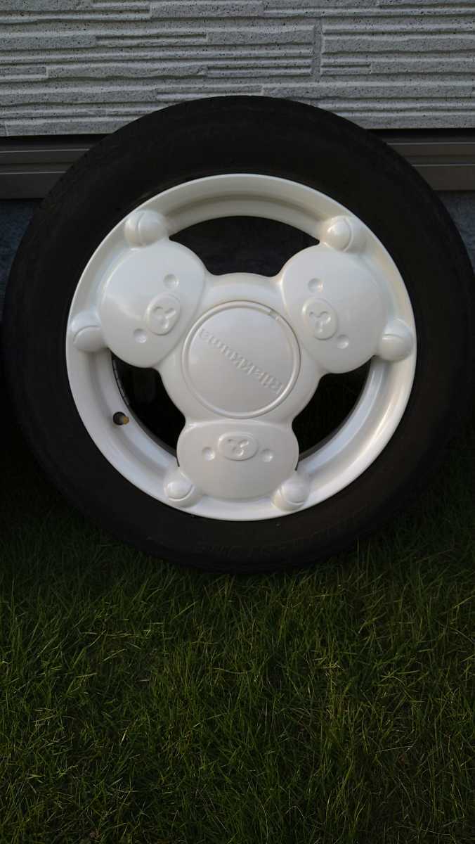 リラックマ ホイール タイヤ ブリヂストン ネクストリー 155/65R14 軽自動車 検) ミラ ココア アルト ラパン 5