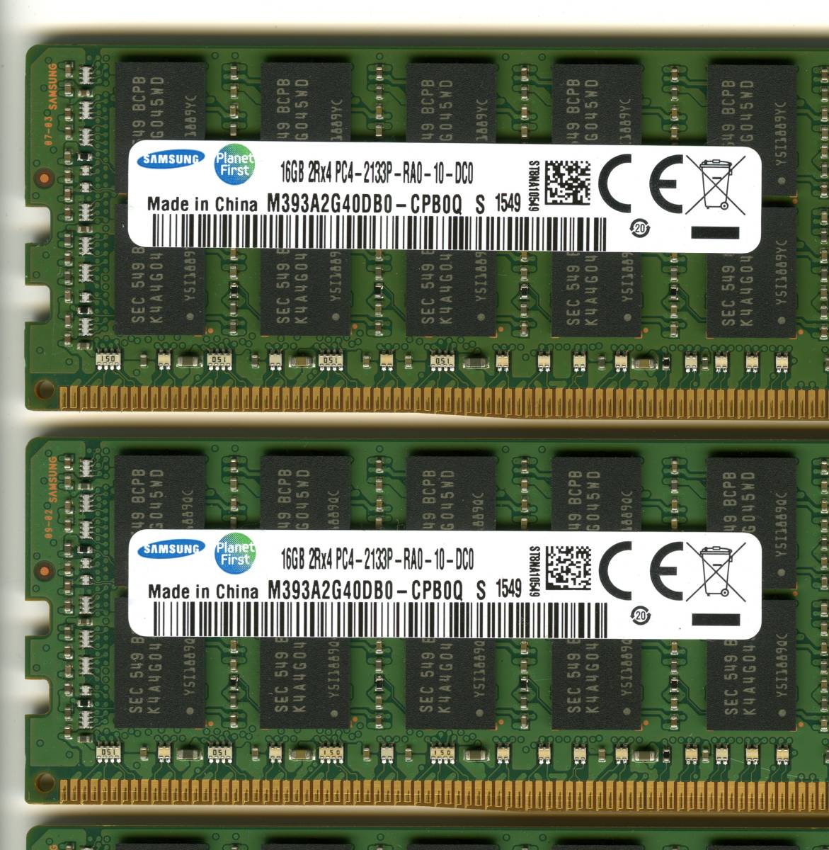 Samsung、DDR4-2133、ECC Registered、16GB×4枚セットで64GB、 Z440で