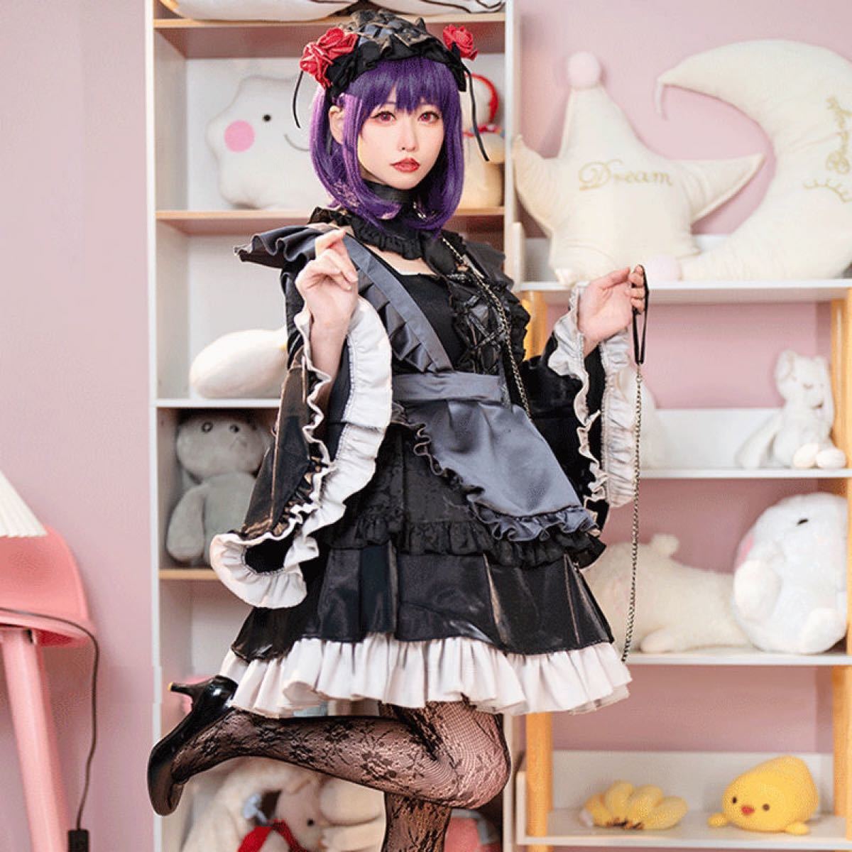 最高品質アン紋付ドレスセット+ウィッグ+靴+パニエその着せ替え人形は