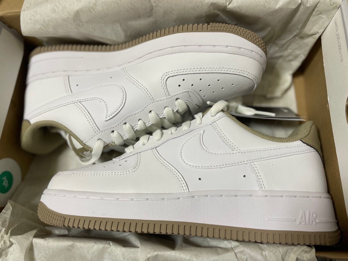 Nike Air Force1 Low 07 White/Khaki ナイキ エアフォース1 ロー ホワイト/カーキ 24.5cm