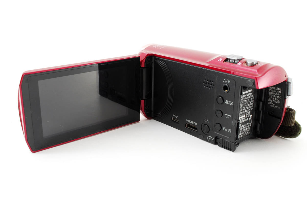 SALE／64%OFF】 パナソニック デジタルハイビジョンビデオカメラ 内蔵メモリー32GB レッド HC-V550M-R