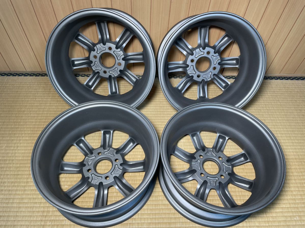 BR ブラックレーシング 14インチ 6.0J +40 PCD100 4H 4本 ガンメタ艶