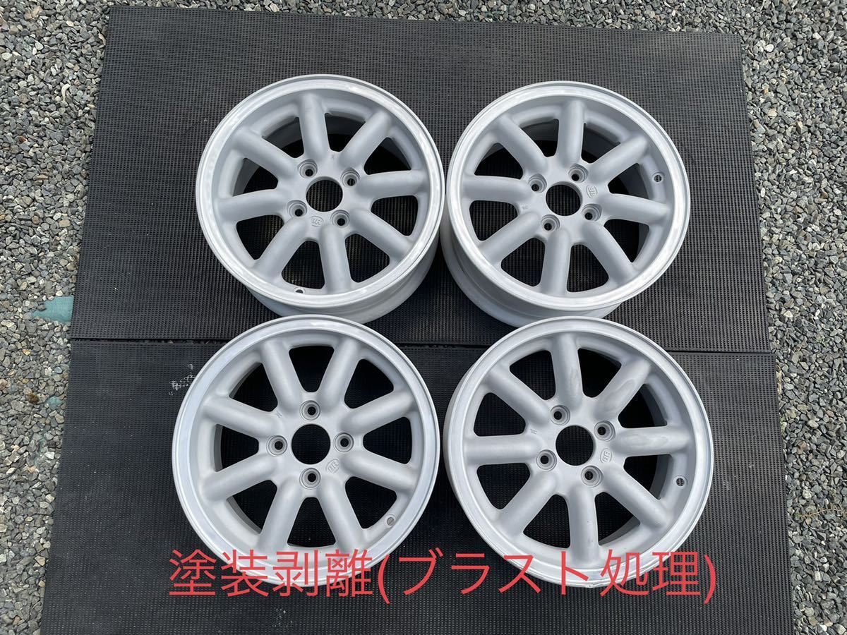 BR ブラックレーシング 14インチ 6.0J +40 PCD100 4H 4本 ガンメタ艶