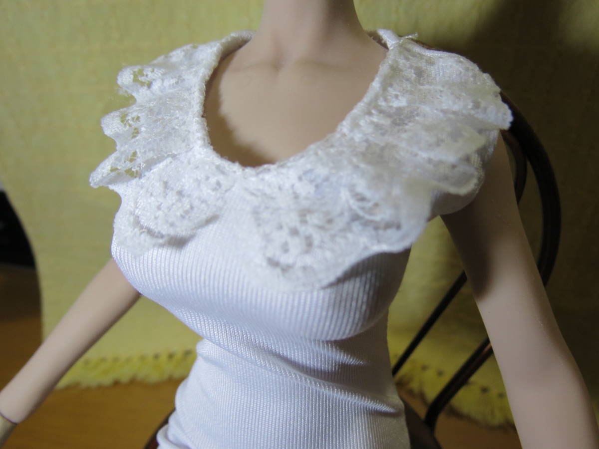 * race collar One-piece ( white ) 1/6 figure * doll for present condition goods * reality goods *