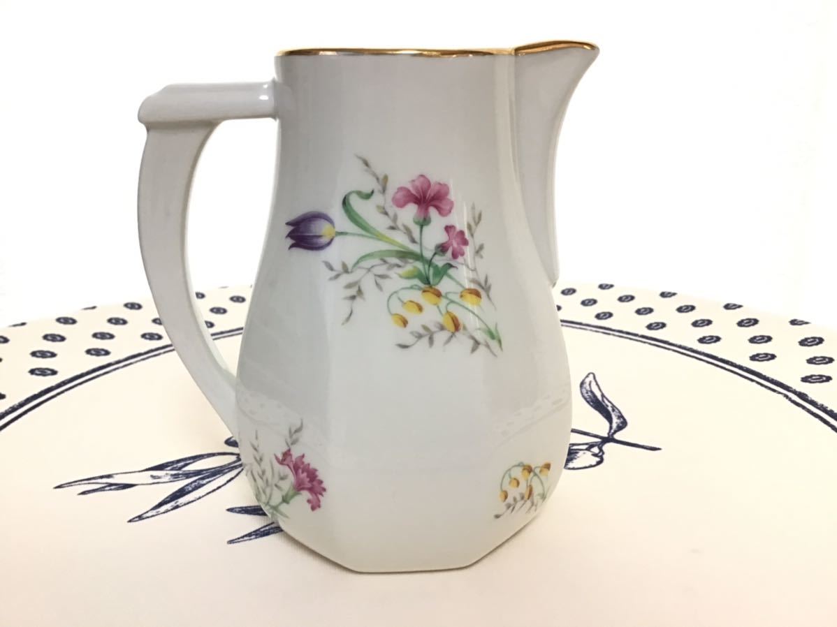  Limo -jufryugie alumina ito series gold paint floral print milk pot milk pitcher ALUMINITE FRUGIER LIMOGES rare 