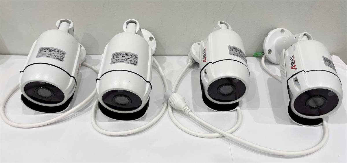 37A ジャンク ANRAN アンラン AR-W360-POE 防犯カメラ 265 Maga Pixel POE IP Camera 12V 3.6ｍm セキュリティーカメラ 4台