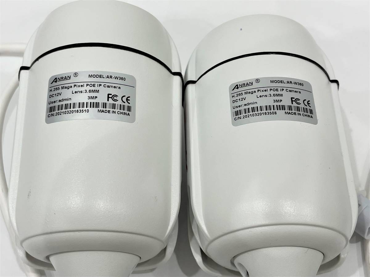 37A ジャンク ANRAN アンラン AR-W360-POE 防犯カメラ 265 Maga 37A ジャンク ANRAN アンラン AR-W360-POE 防犯カメラ 265 Maga