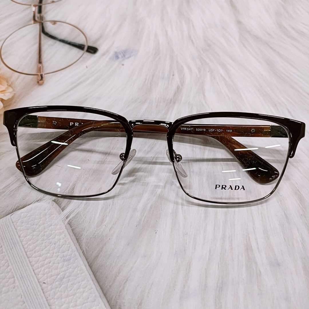 誠実 PRADA VPR 54X YDC-1O1 メガネ フレーム ブラック×シルバー | www