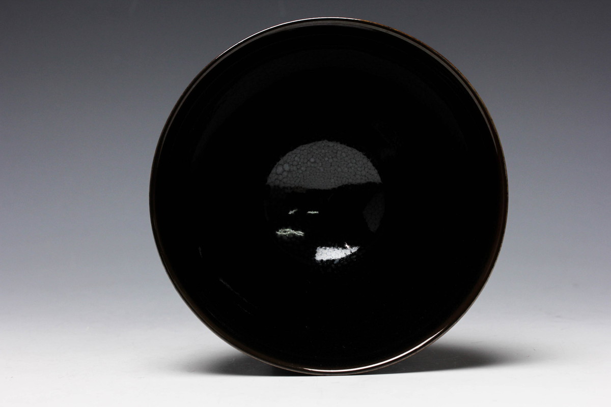 【即納&大特価】 岩田安弘 渓山窯 油滴天目茶碗 共箱 共布 栞 個展リーフレット 茶碗