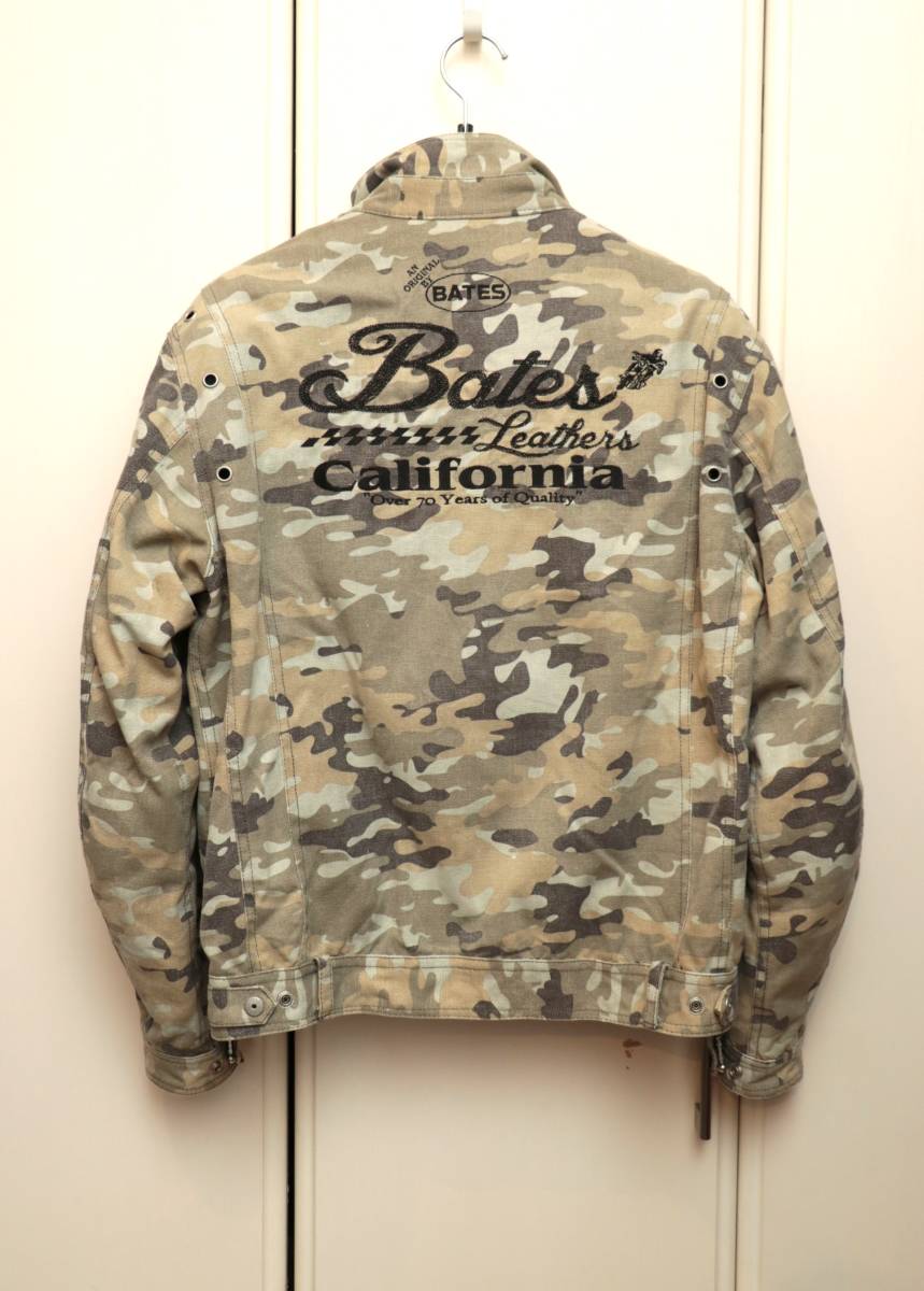 超特価】 BATES/ ベイツ ライダースジャケット 迷彩柄 内メッシュ