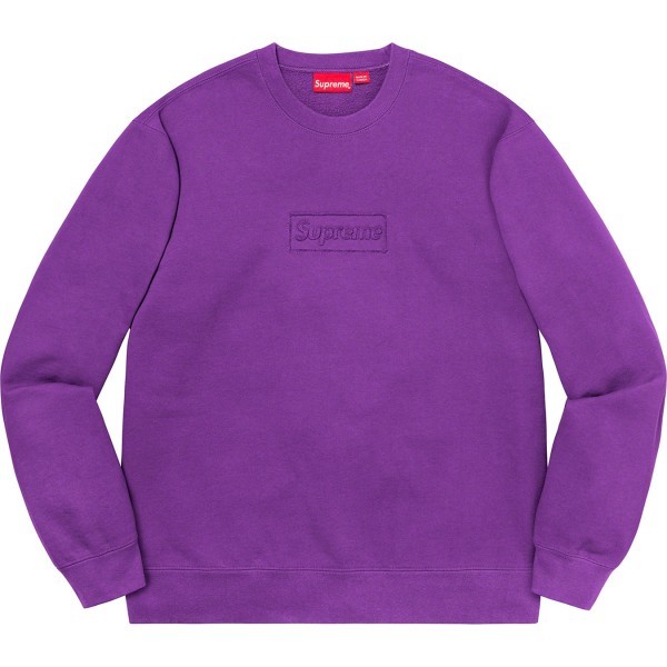 国内正規品 Supreme Cutout Logo Crewneck Violet L 20SS シュプリーム