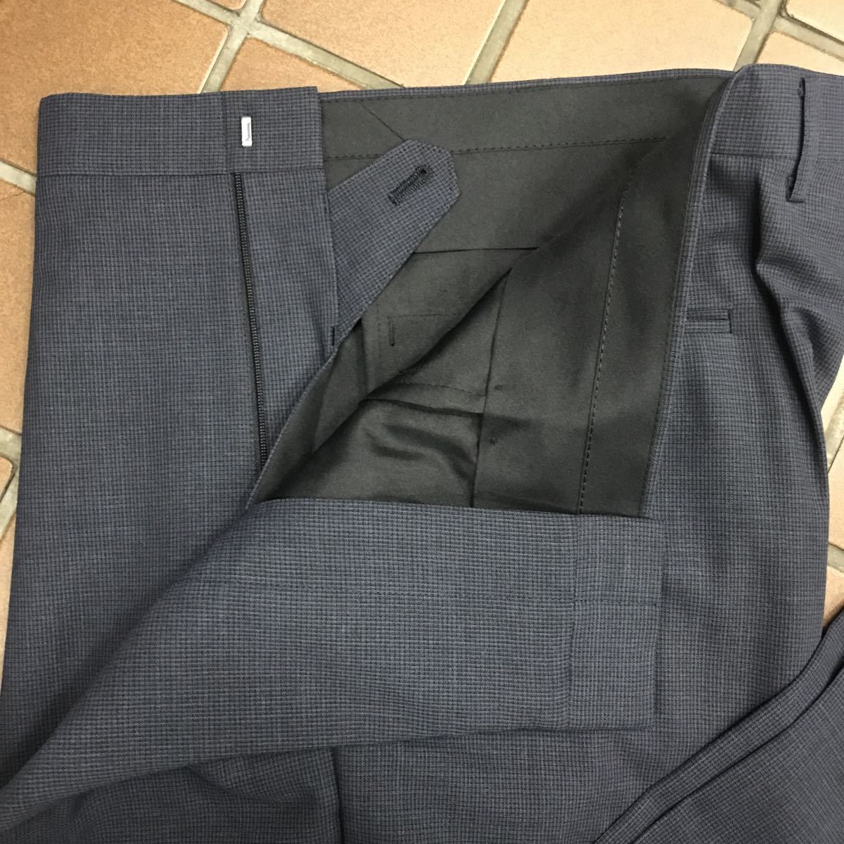 【新品】紳士服 背広 メンズスーツ セットアップ/未使用 激安/AB4 サイズM/紺 ネービーブルー/センターベンツ 2タック 春夏_画像8