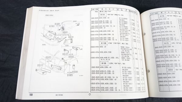 『TOYOTA(トヨタ) スプリンター 保存版 車検・外装 パーツカタログ E-EE80系/E-AE80,81,82系/Ｎ-CE80系 '83.5～’87.4』1987年_画像8