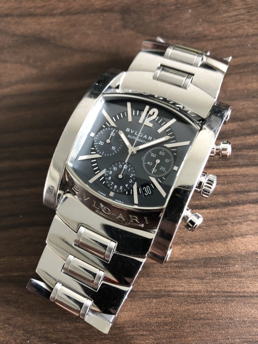 ブルガリ BVLGARI アショーマ クロノグラフ メンズ 自動巻き オートマチック AA48SCH