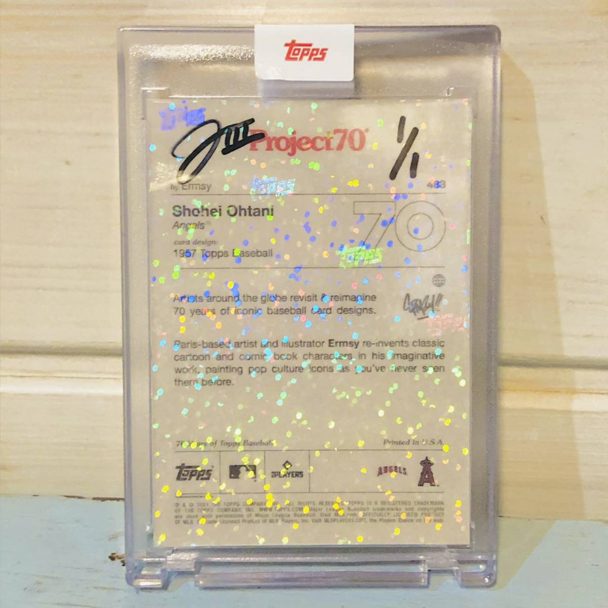 ★世界に1枚★ 大谷翔平 topps project 70 アート カード マリオ エンゼルス angels 二刀流 MVP SHOW TIME_画像4