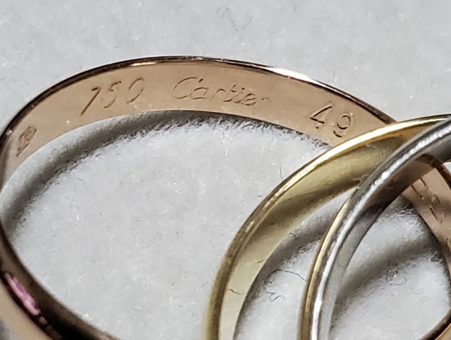 新品仕上げ済み 】Cartier カルティエ トリニティリング Au750 新品仕上げ済み 】Cartier カルティエ トリニティリング Au750
