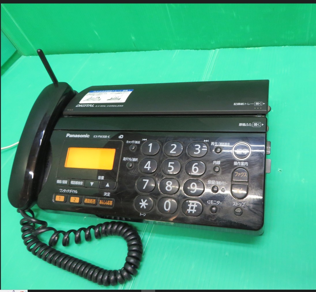Z-1953■  Нара ...！Panasonic　 Panasonic  　 факс 　KX-PW308-K　 подержанный товар 　 включение питания ok！ продаю как нерабочий  ！