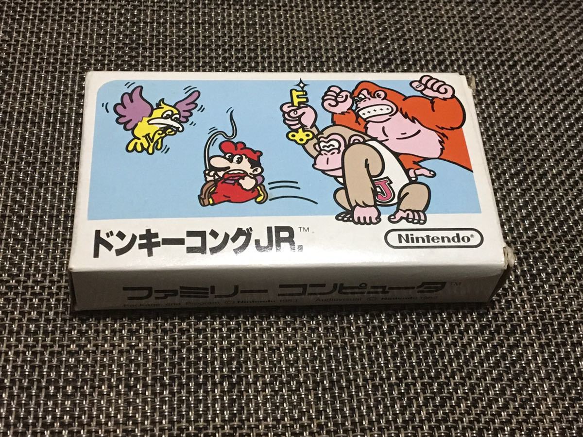 美品 ドンキーコングJR ファミコンソフト FC 任天堂 箱説付