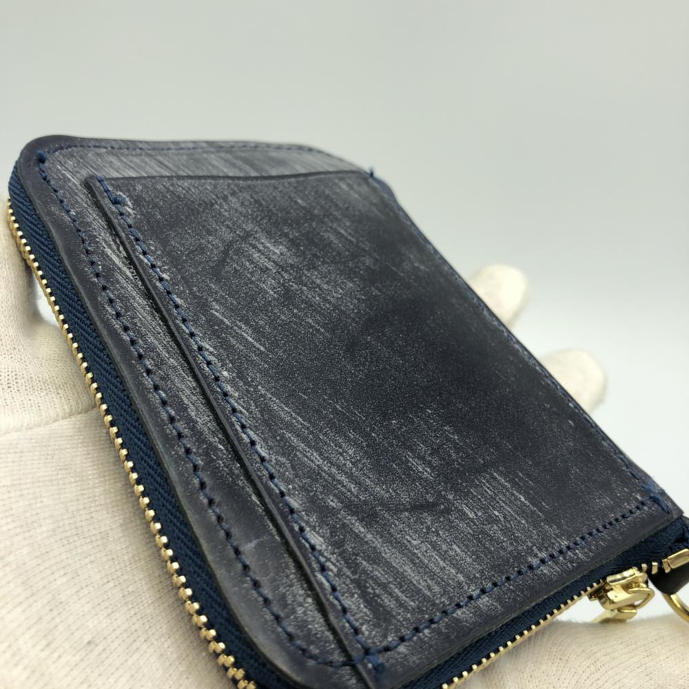 中古】GLENROYAL 二つ折り財布 BLUEROYAL グレンロイヤル ダークブルー