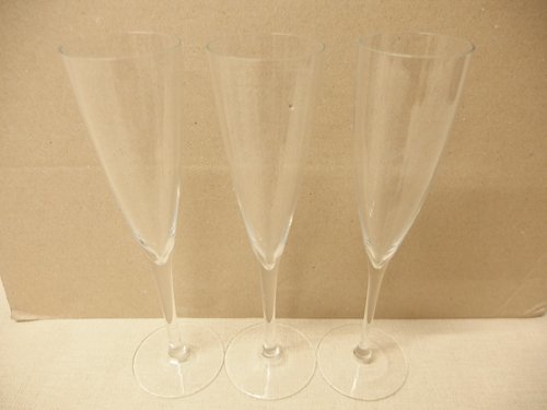 0620581w【Champagne Drappier シャンパングラス 3客】シャンパーニュ/ドラピエ/酒器/口径5.2×H23.4cm/中古品の画像1