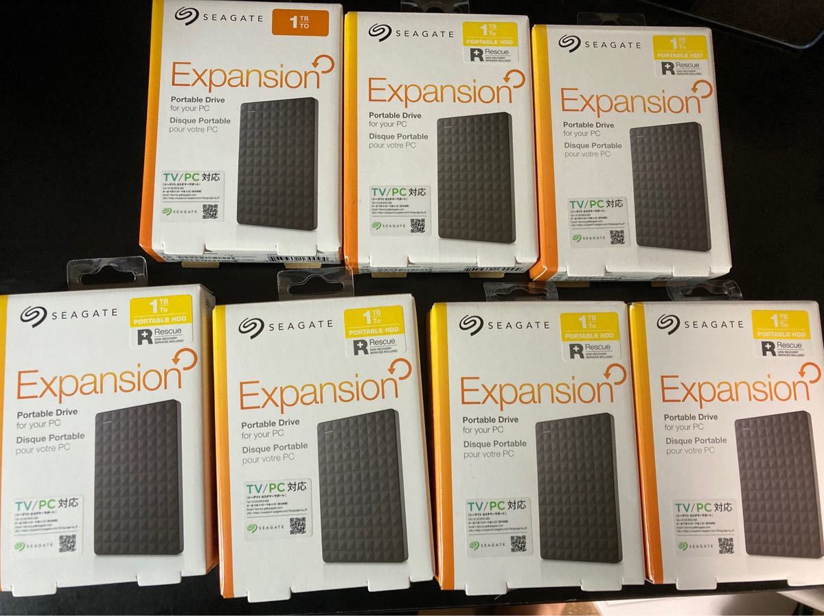 Seagate Expansion ポータブル外付けHDD１TB 7台セット　新品未開封　シーゲート　テレビ録画OK バラ売り可能