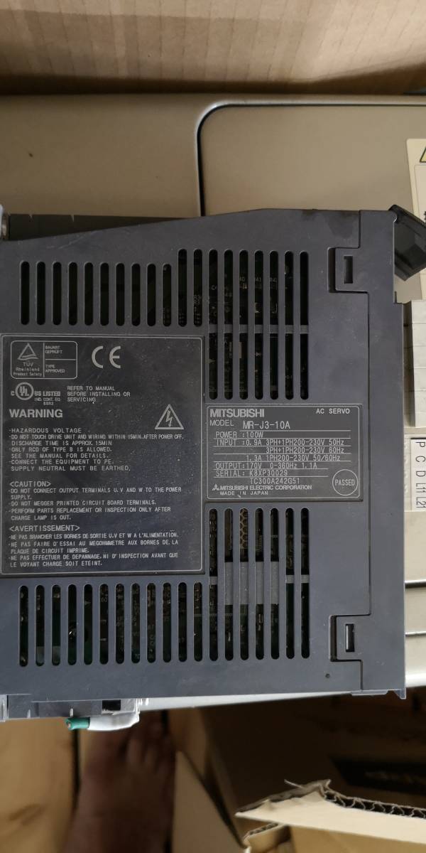 三菱 サーボ アンプ 10A 2個セット 動作品 PLC J3 使用頻度