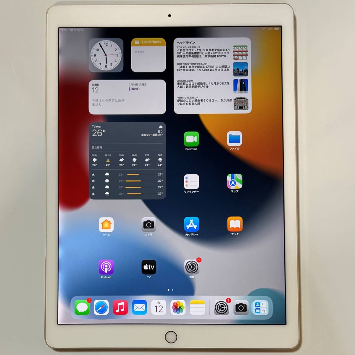 Apple SIMフリー iPad Pro (12.9インチ) (第2世代) ゴールド 64GB