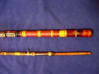横浜和竿 本漆塗り 湾フグ竿/1.75m・インロー二本継・先 横浜和竿 本漆塗り 湾フグ竿/1.75m・インロー二本継・先
