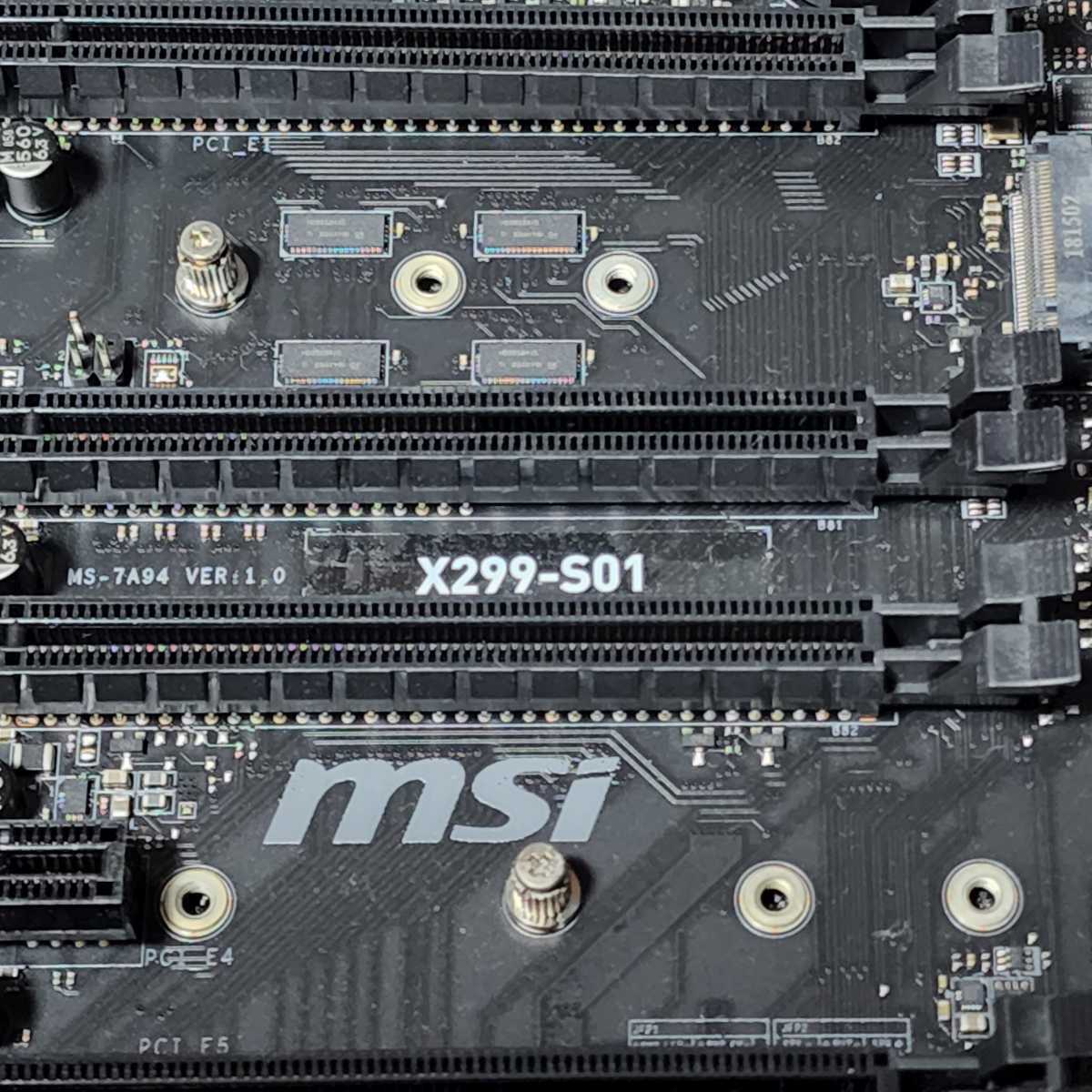 MSI X299-S01 IOパネル付属 LGA2066 ATXマザーボード Bios 動作 MSI X299-S01 IOパネル付属 LGA2066 ATXマザーボード Bios 動作