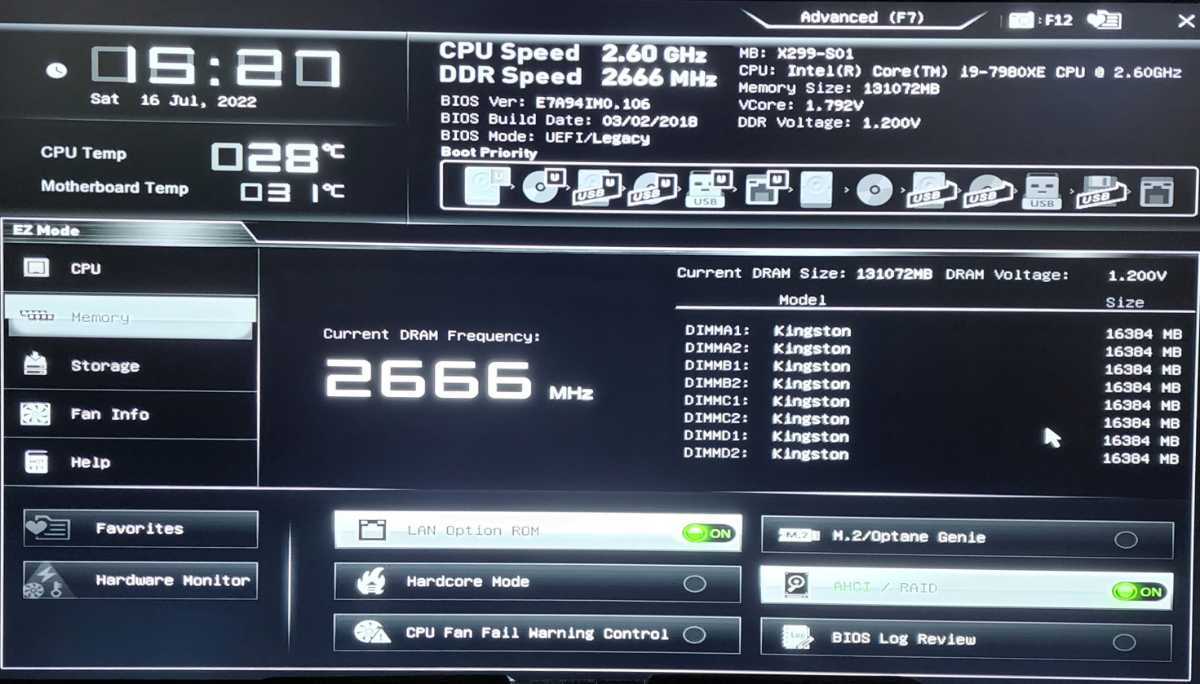 MSI X299-S01 IOパネル付属 LGA2066 ATXマザーボード Bios 動作 MSI X299-S01 IOパネル付属 LGA2066 ATXマザーボード Bios 動作