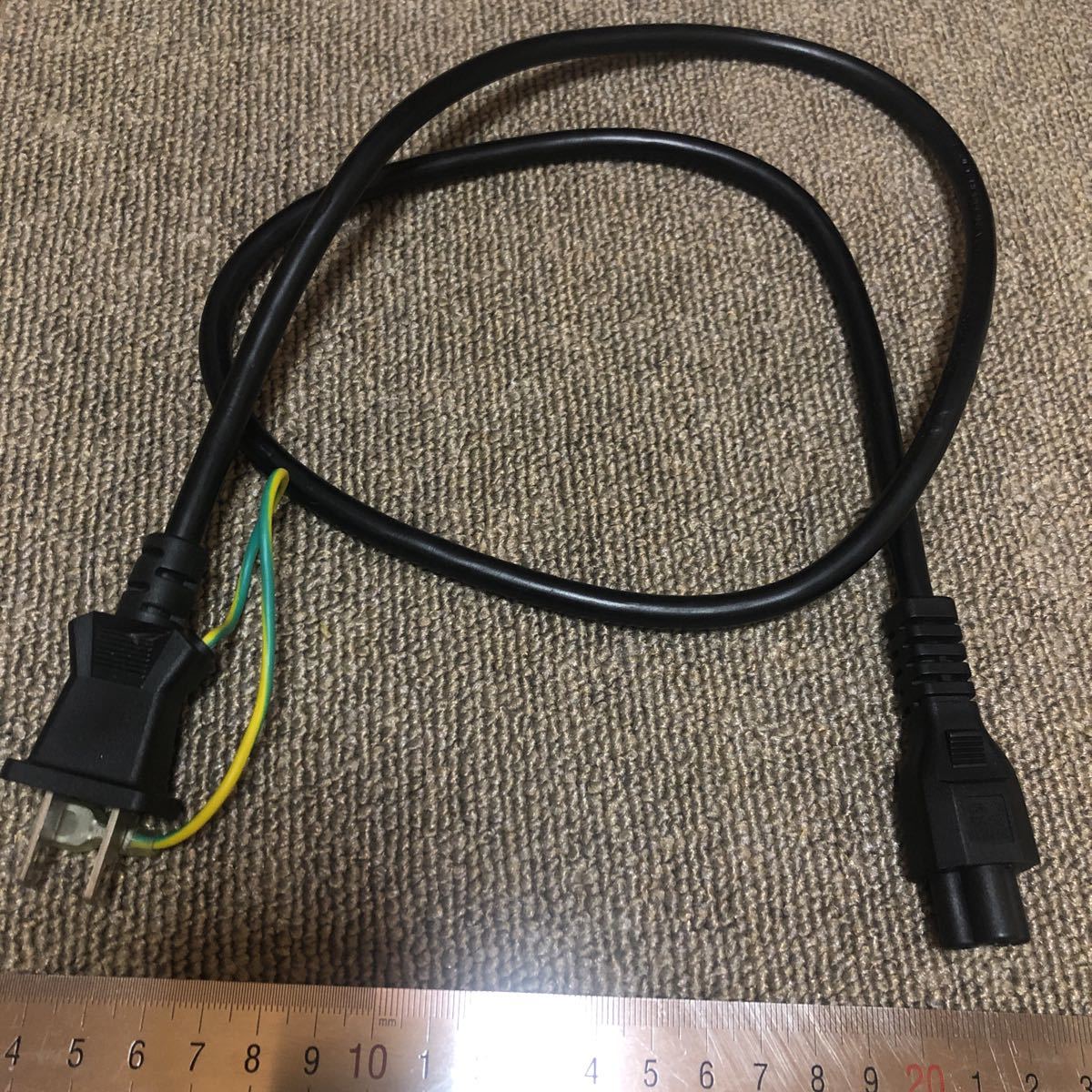 ミッキー型コネクタ電源ケーブル ACアダプター（HP等）用電源ケーブル約100㎝ @3776