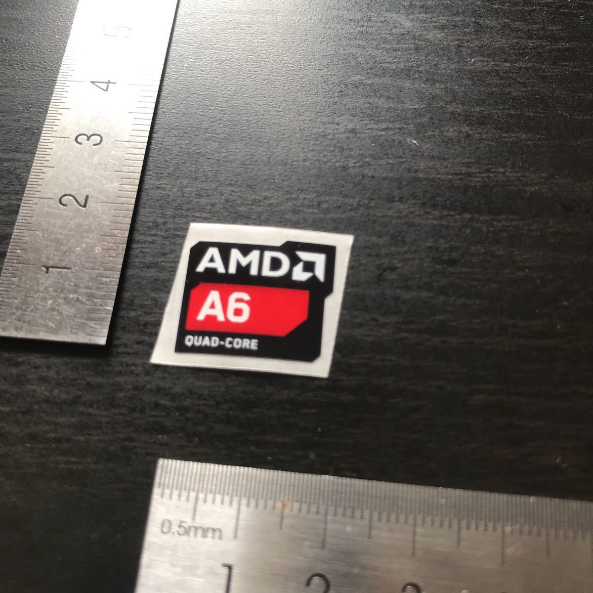 AMD A6 QUAD-CORE パソコンエンブレムシール@1769の画像1