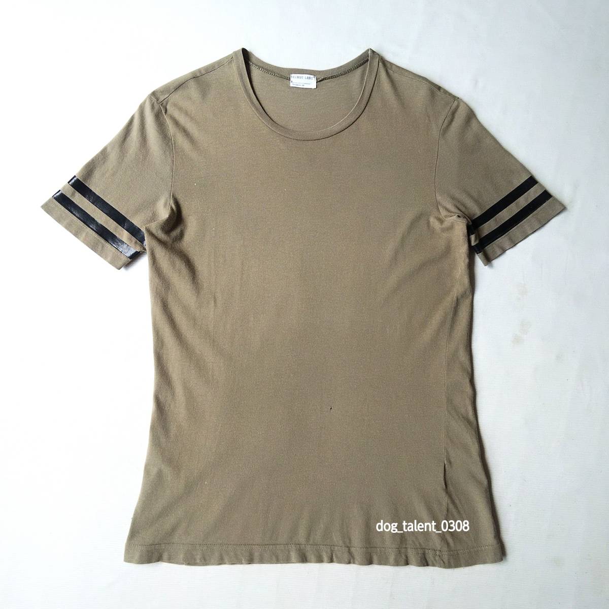HELMUT LANG vintage archive 1996 logo & line print t-shirt GTR
