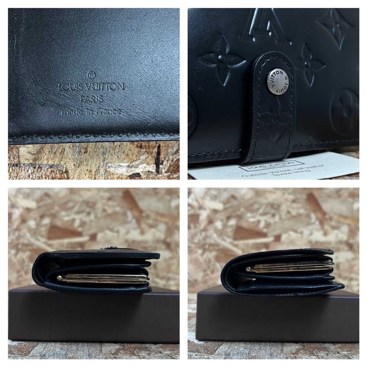 1円【美品】ルイヴィトン LOUIS VUITTON ヴェルニ 新型 がま口 財布 二