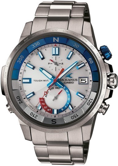 [ Casio ] Oceanus CACHAROT new goods wristwatch OCW-P1000-7AJF silver radio wave solar man CASIO men's unused goods 