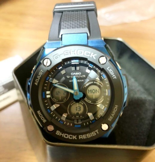 カシオ ジーショック G-SHOCK 新品 ブラック CASIO メンズ ブルー 未使用品 Gショック 腕時計 タフソーラー 20気圧防水 GST-S300G-1A2
