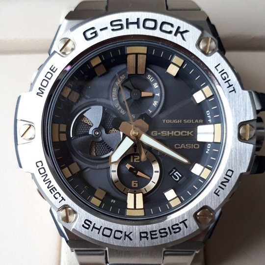 【カシオ】 ジーショック G-STEEL スマートフォンリンク 新品 メンズ 腕時計 CASIO GST-B100D-1A9JF 未使用品 男性 シルバー