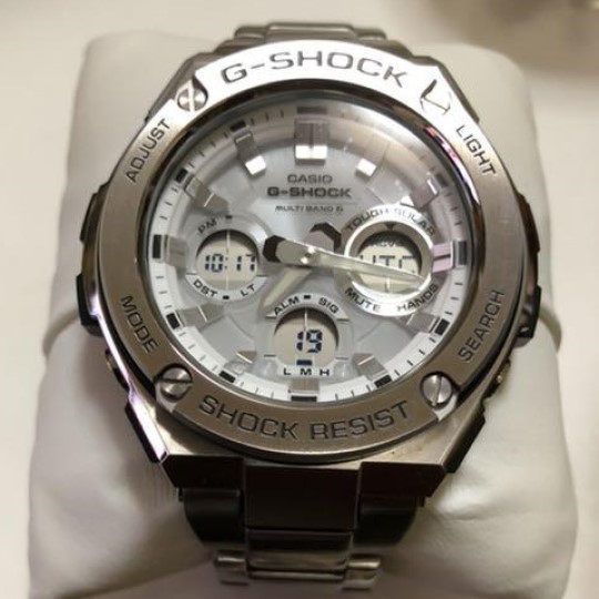 【カシオ】 ジーショック G-STEEL 新品 腕時計 GST-W110D-7AJF 電波ソーラー シルバー 男性 CASIO メンズ 未使用品
