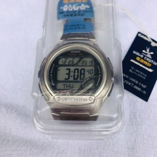 【カシオ】 ウェーブセプター 新品 腕時計 メンズ シルバー 電波時計 WV-58DJ-1AJF CASIO 男性 未使用品