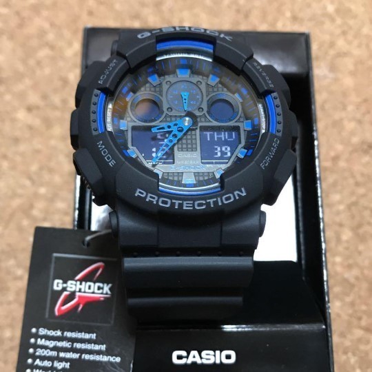 CASIO カシオ G-SHOCK Gショック 海外モデル 新品 GA-100-1A2 腕時計 メンズ 男性 未使用品 並行輸入品